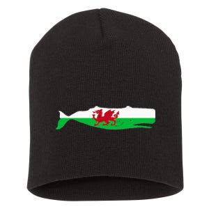 Funny Whale Wales Flag Pun For Welsh American Whales Lover Short Acrylic Beanie