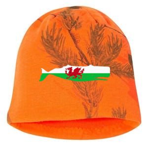 Funny Whale Wales Flag Pun For Welsh American Whales Lover Kati - Camo Knit Beanie