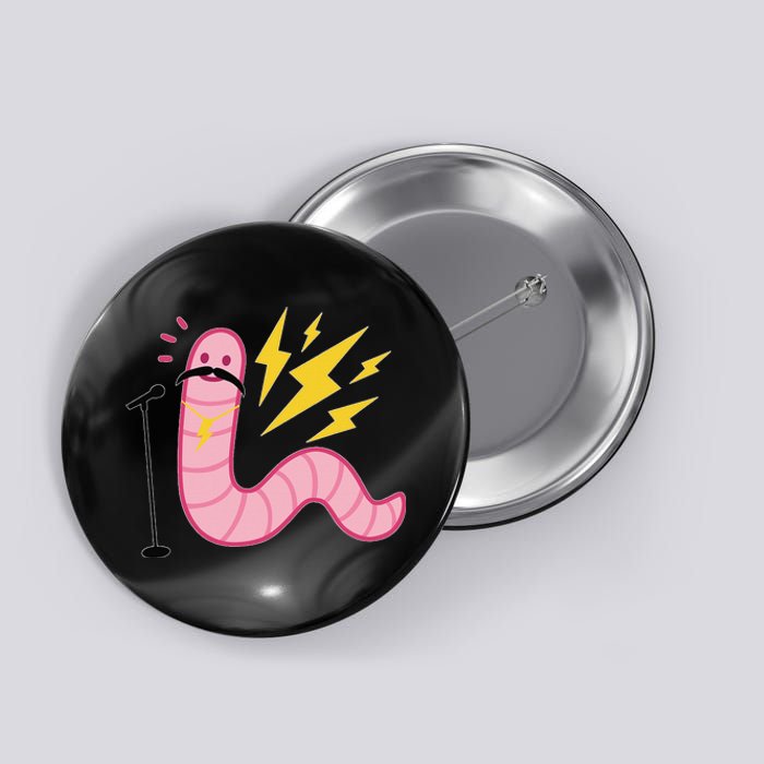 Funny Worm With A Mustache Tom Ariana Reality Button