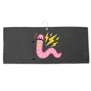 Funny Worm With A Mustache Tom Ariana Reality Large Microfiber Waffle Golf Towel