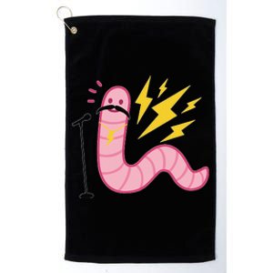 Funny Worm With A Mustache Tom Ariana Reality Platinum Collection Golf Towel