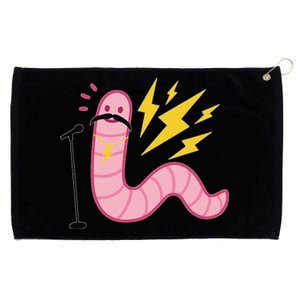 Funny Worm With A Mustache Tom Ariana Reality Grommeted Golf Towel