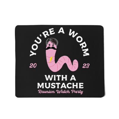 Funny Worm With A Mustache Mousepad