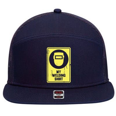 Funny Welder Who Loves Welding 7 Panel Mesh Trucker Snapback Hat