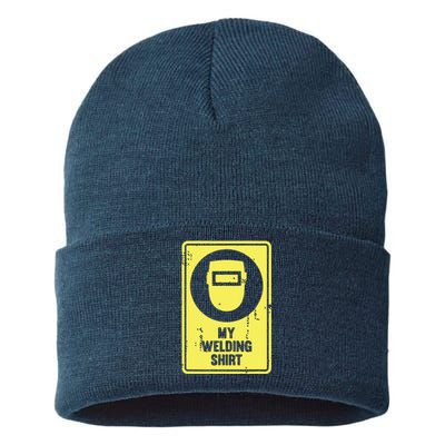 Funny Welder Who Loves Welding Sustainable Knit Beanie