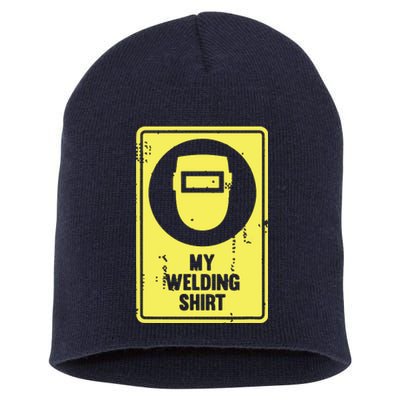 Funny Welder Who Loves Welding Short Acrylic Beanie