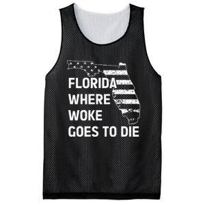 Florida Where Woke Goes To Die Funny Retro Mesh Reversible Basketball Jersey Tank