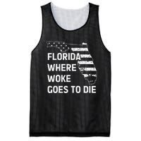 Florida Where Woke Goes To Die Funny Retro Mesh Reversible Basketball Jersey Tank