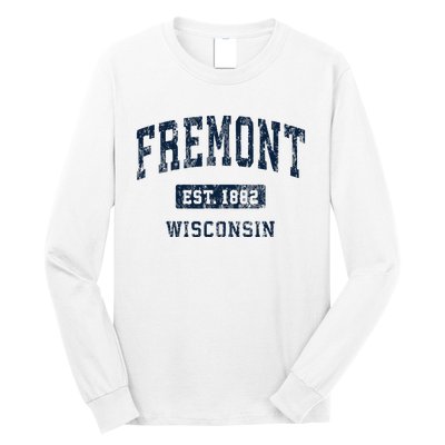 Fremont Wisconsin Wi Vintage Athletic Sports Design Long Sleeve Shirt