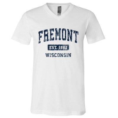 Fremont Wisconsin Wi Vintage Athletic Sports Design V-Neck T-Shirt