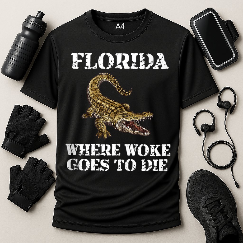 Florida Where Woke Goes To Die Alligator Performance Shirt