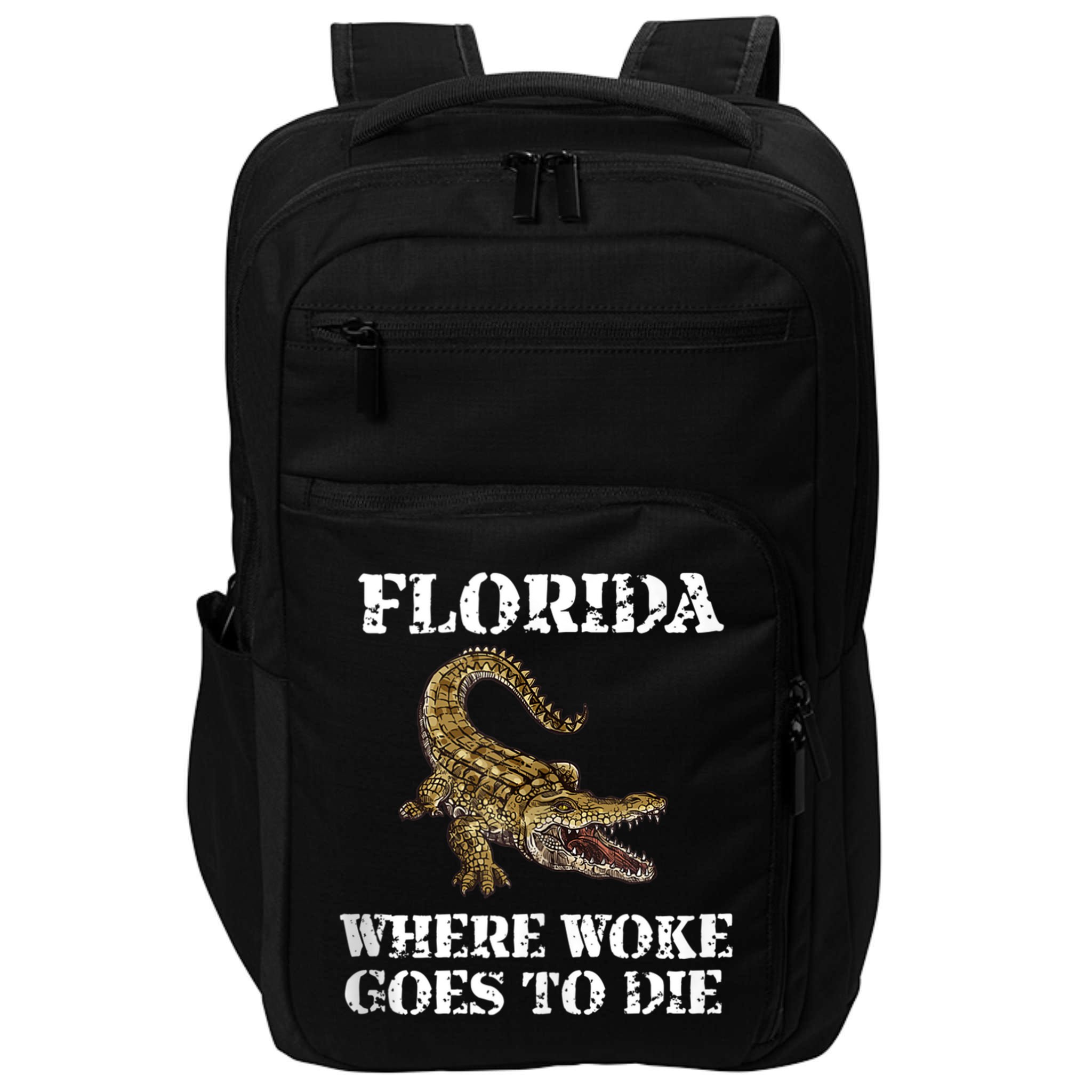 Florida Where Woke Goes To Die Alligator Impact Tech Backpack