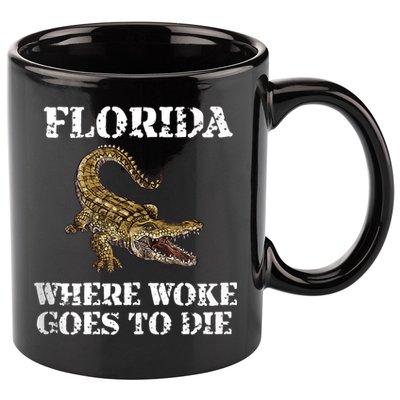 Florida Where Woke Goes To Die Alligator 11oz C Handle Ceramic Mug