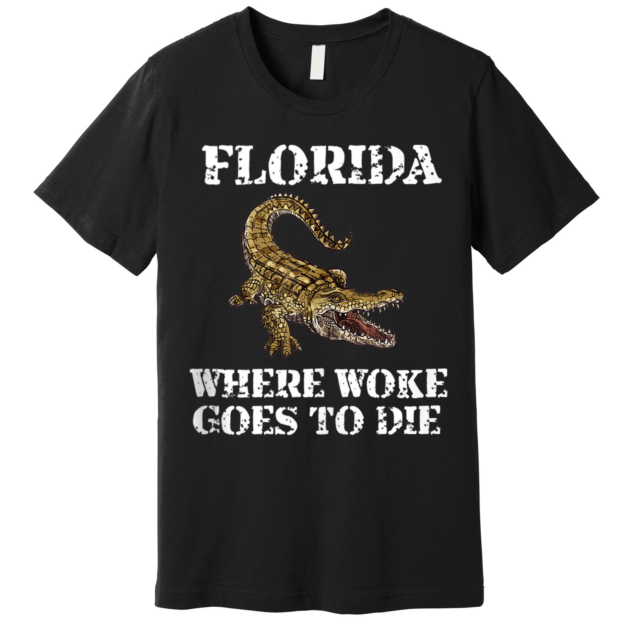 Florida Where Woke Goes To Die Alligator Premium T-Shirt