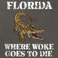 Florida Where Woke Goes To Die Alligator Cotton Canvas Backpack