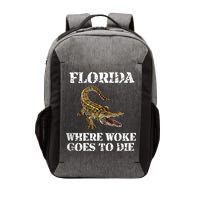 Florida Where Woke Goes To Die Alligator Vector Backpack