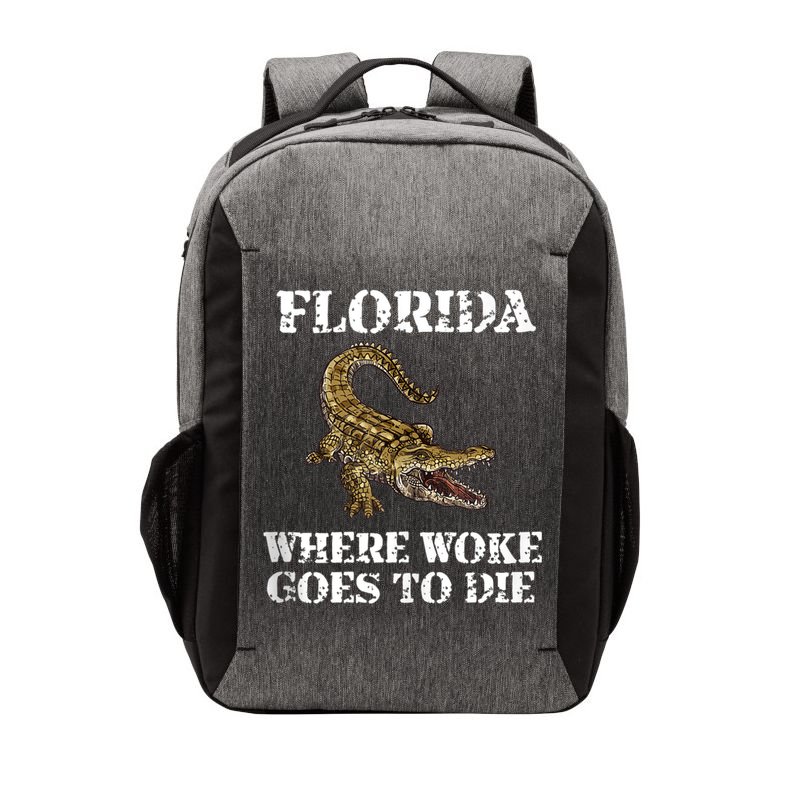 Florida Where Woke Goes To Die Alligator Vector Backpack