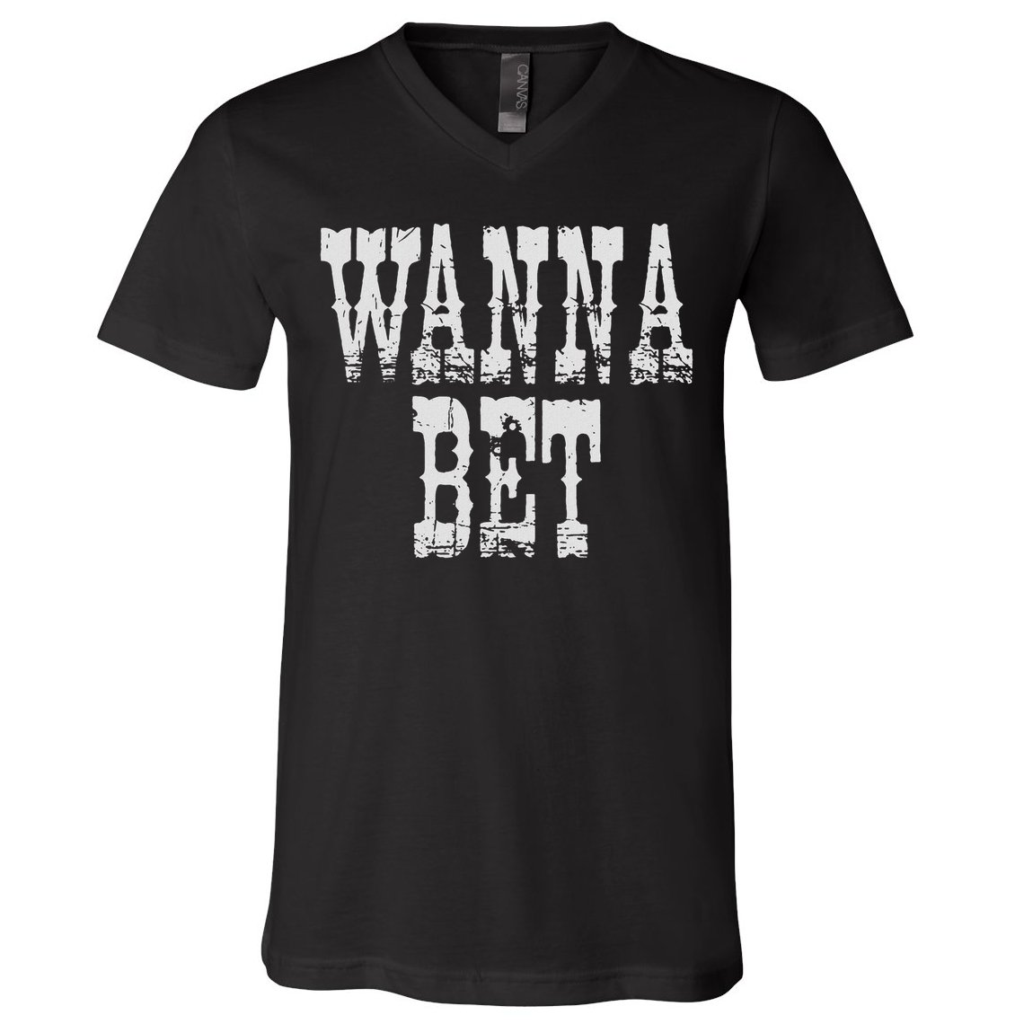 Funny Western Wanna Bet Vintage Cowboy V-Neck T-Shirt