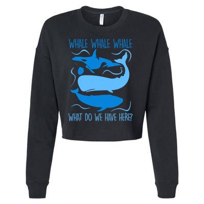 Funny Whale Whale Whale What Do We Have Here? Cropped Pullover Crew
