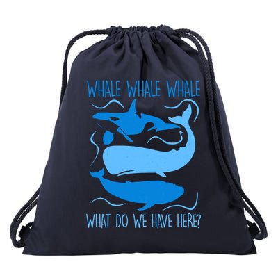 Funny Whale Whale Whale What Do We Have Here? Drawstring Bag