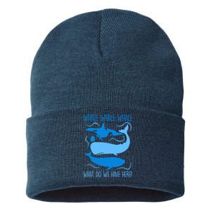 Funny Whale Whale Whale What Do We Have Here? Sustainable Knit Beanie