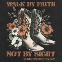 Faith We Walk By Faith Not By Sight Christian 7 Panel Mesh Trucker Snapback Hat