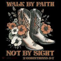 Faith We Walk By Faith Not By Sight Christian 7-Panel Snapback Hat