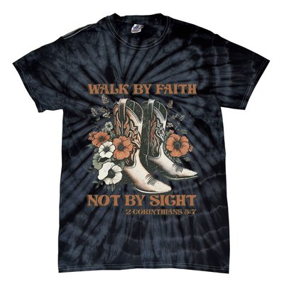Faith We Walk By Faith Not By Sight Christian Tie-Dye T-Shirt