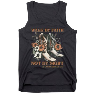 Faith We Walk By Faith Not By Sight Christian Tank Top