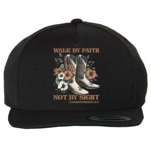 Faith We Walk By Faith Not By Sight Christian Wool Snapback Cap