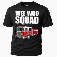 Funny Wee Woo Squad Fire Truck Design Cooling Performance Crew T-Shirt