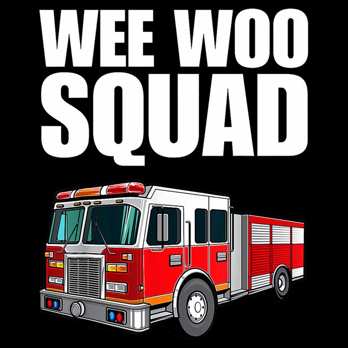 Funny Wee Woo Squad Fire Truck Design Cooling Performance Crew T-Shirt