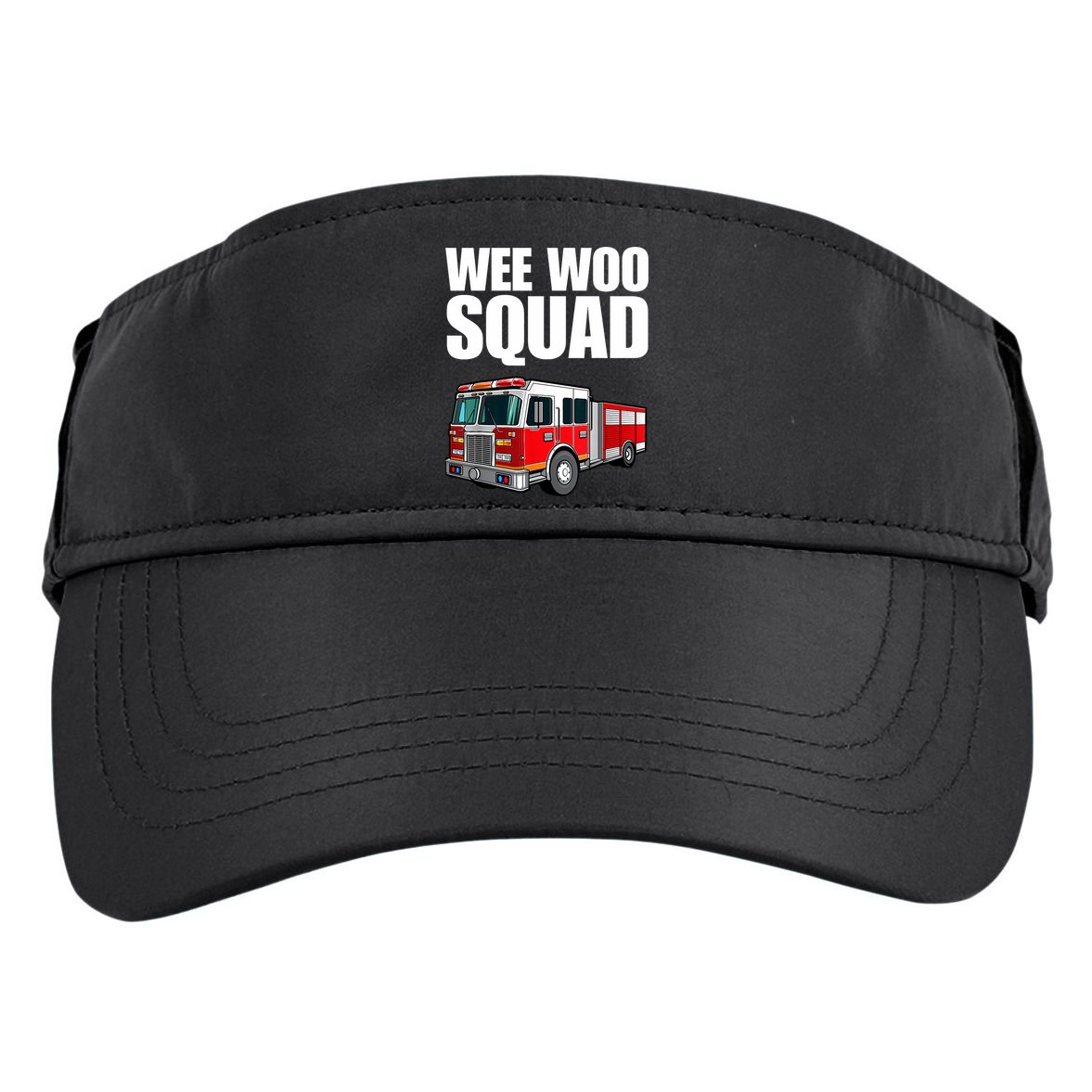 Funny Wee Woo Squad Fire Truck Design Adult Drive Performance Visor