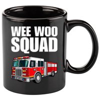 Funny Wee Woo Squad Fire Truck Design 11oz C Handle Ceramic Mug