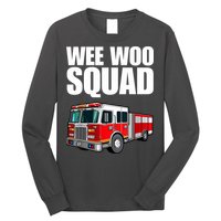 Funny Wee Woo Squad Fire Truck Design Long Sleeve Shirt