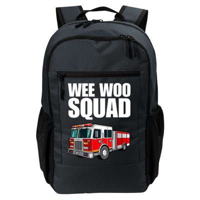 Funny Wee Woo Squad Fire Truck Design Backpack