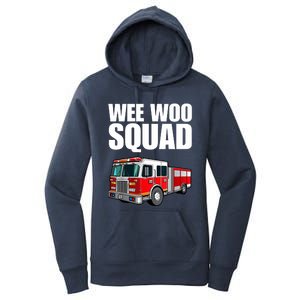 Funny Wee Woo Squad Fire Truck Design Women's Pullover Hoodie