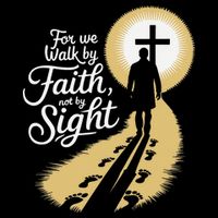 For We Walk Faith Not By Sight Christian Bible Verse Backpack