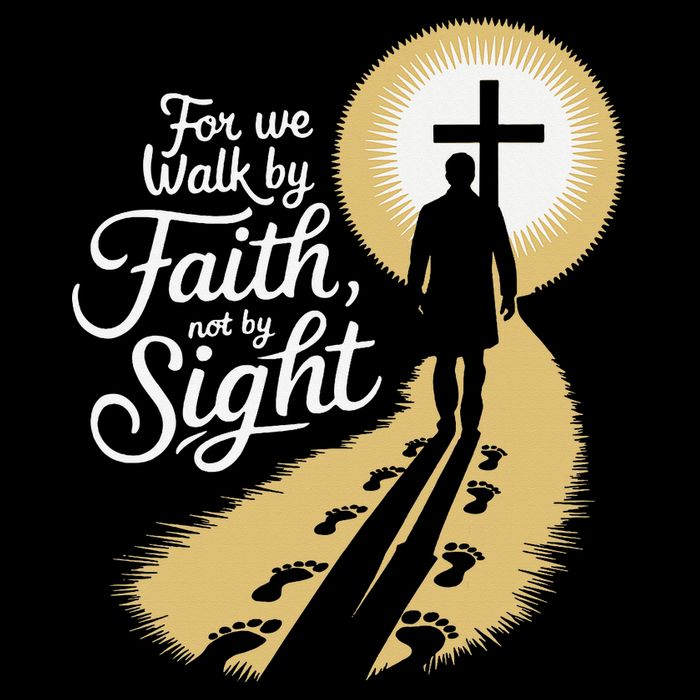 For We Walk Faith Not By Sight Christian Bible Verse Backpack