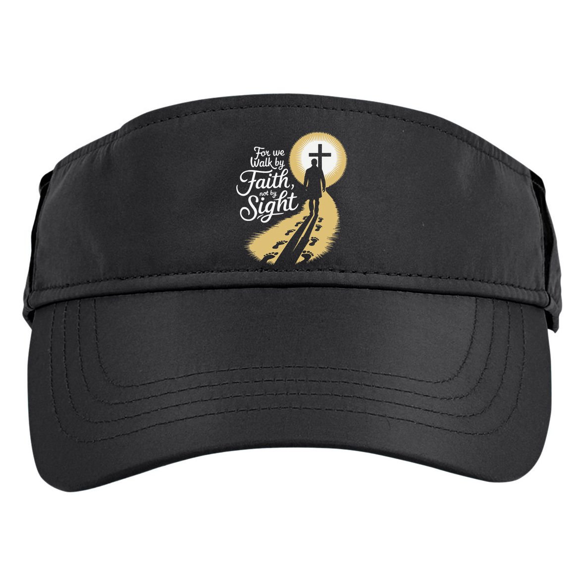 For We Walk Faith Not By Sight Christian Bible Verse Adult Drive Performance Visor