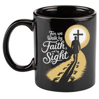 For We Walk Faith Not By Sight Christian Bible Verse 11oz C Handle Ceramic Mug