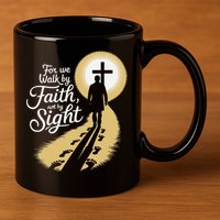 For We Walk Faith Not By Sight Christian Bible Verse 11oz C Handle Ceramic Mug