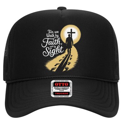 For We Walk Faith Not By Sight Christian Bible Verse Trucker Hat