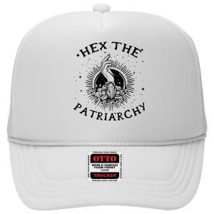 Feminist Wicca Witch Hex The Patriarchy Witchcraft Hand  High Crown Mesh Back Trucker Hat