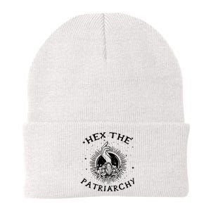 Feminist Wicca Witch Hex The Patriarchy Witchcraft Hand  Knit Cap Winter Beanie