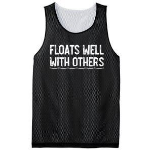 Floats Well With Others Funny Summer Joke Mesh Reversible Basketball Jersey Tank