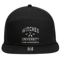 Funny Wiccan WITCHES UNIVERSITY Salem Massachusetts Witch 7 Panel Mesh Trucker Snapback Hat
