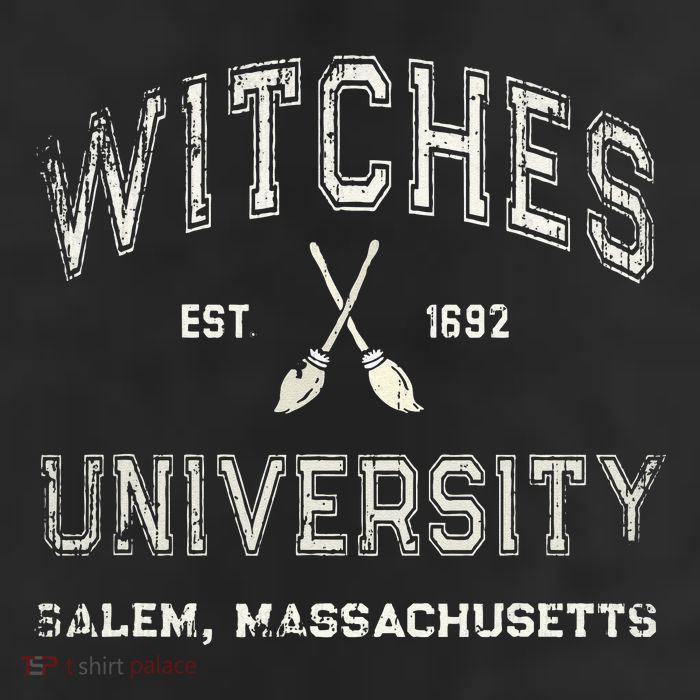 Funny Wiccan WITCHES UNIVERSITY Salem Massachusetts Witch 7 Panel Mesh Trucker Snapback Hat