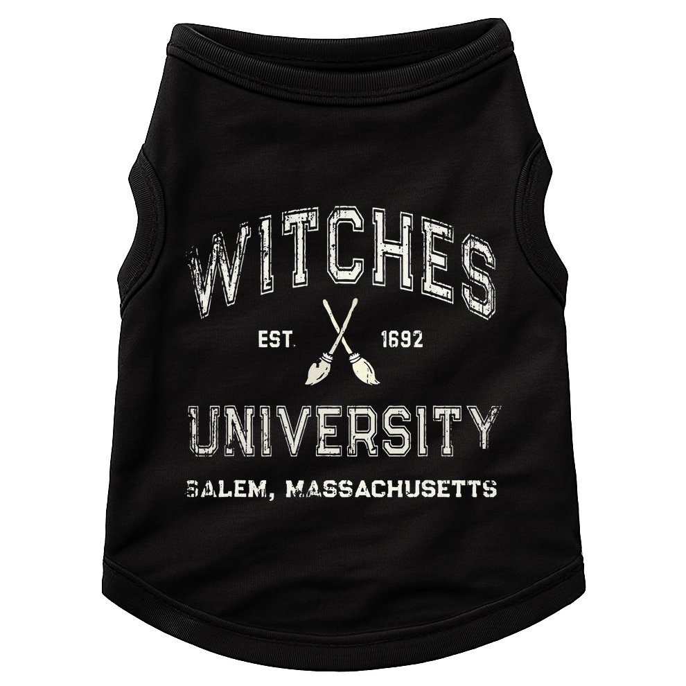 Funny Wiccan WITCHES UNIVERSITY Salem Massachusetts Witch Doggie Tank