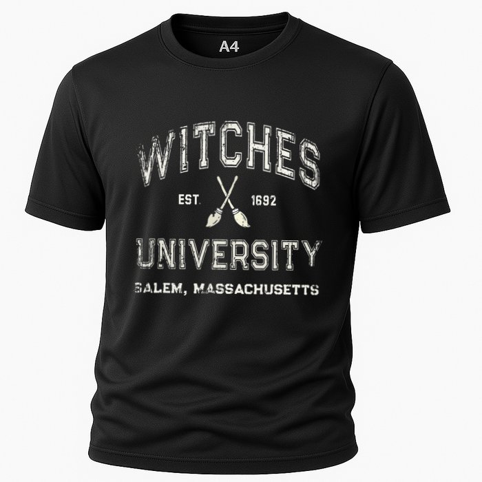 Funny Wiccan WITCHES UNIVERSITY Salem Massachusetts Witch Cooling Performance Crew T-Shirt